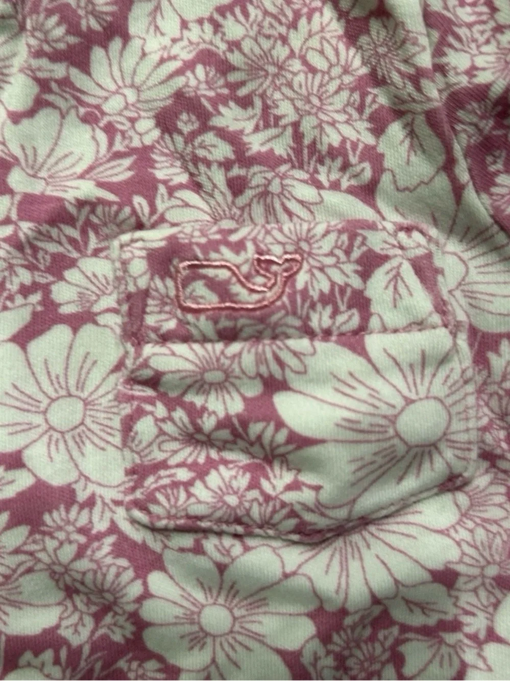 Baby Girl Vineyard Vines Pink White Floral Coverall One Piece Size 3-6 Months